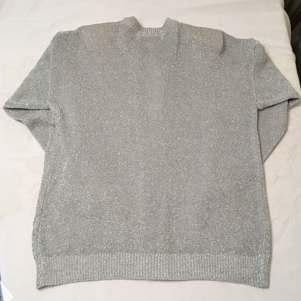 Western Connection Silver Lame Sweater Jacket - Picture 7 of 8
